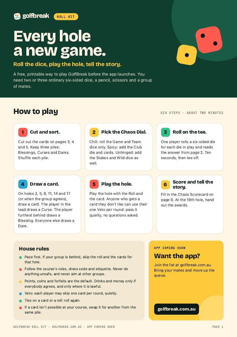 Roll Kit page 1: How to play